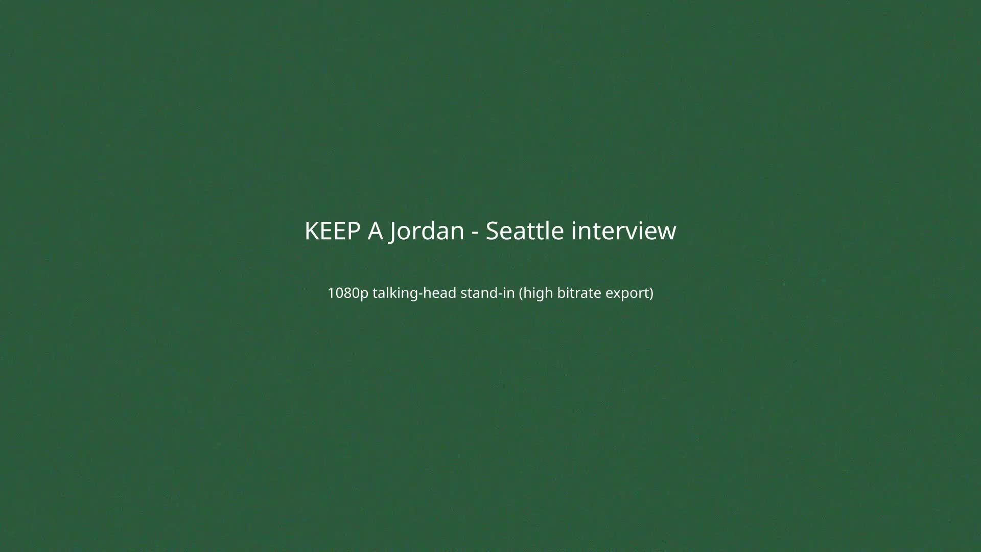 Very Fast 1080p30 output frame at 5 seconds: KEEP A text still readable